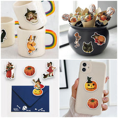 PRSTINCOL retro pumpkin stickers: perfect for festive cards and gift wrapping.