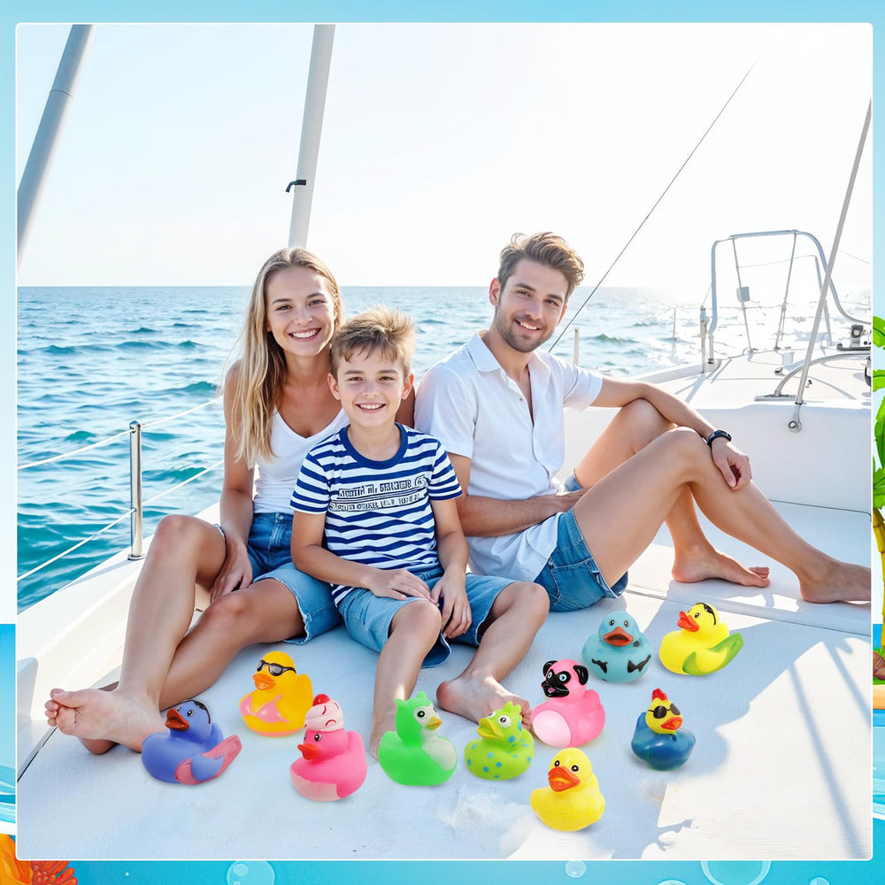 Prudiut hide-and-seek setup with ducks enhances poolside or lounge activities.