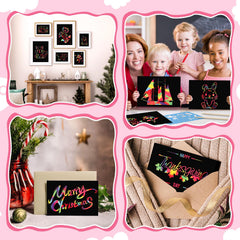 Prudiut rainbow scratch art box is a versatile classroom or home kit.