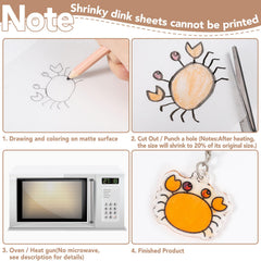 Prudiut shrink paper in oven preheat 160 C for shrinking.