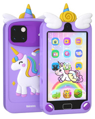 Psalms & Pals purple phone front view with offline educational games