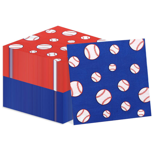 PTECDROTS baseball napkins packβ100 pieces for easy party cleanup.