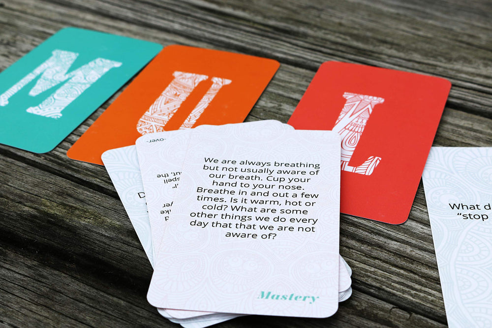 The Mindfulness Matters deck and premium box ready for family or group sessions