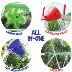 Puddle Splashers Backyard Setup shows quick 30-minute assembly for fun.