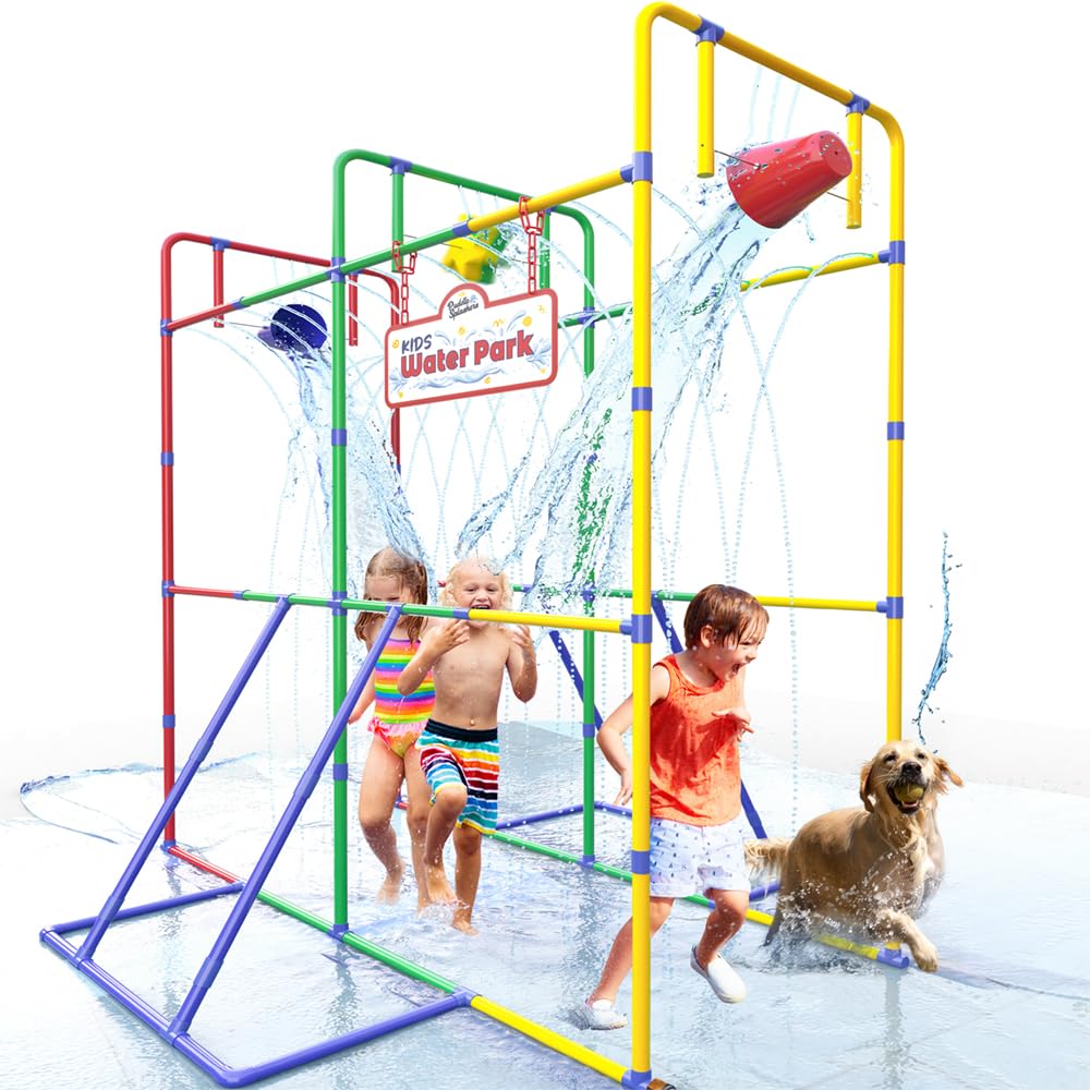Puddle Splashers Splash Wheel in action for cooling summer fun.