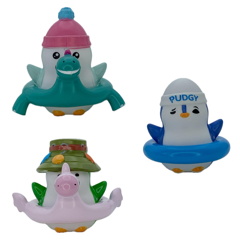 Pudgy Things 6 months and up baby-safe bath toys for safe exploration.