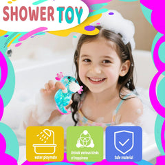 Puffwize Axolotl Squishy Blue pocket-size design for on-the-go play.