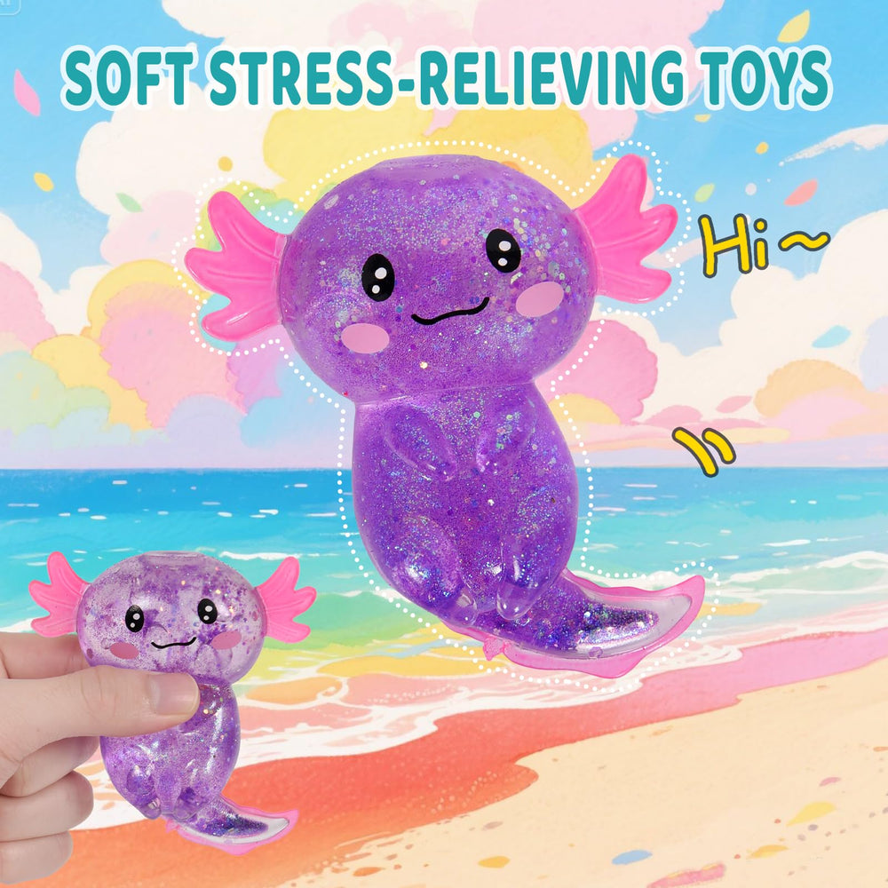 Puffwize Axolotl Squishy party favors Purple bright decor