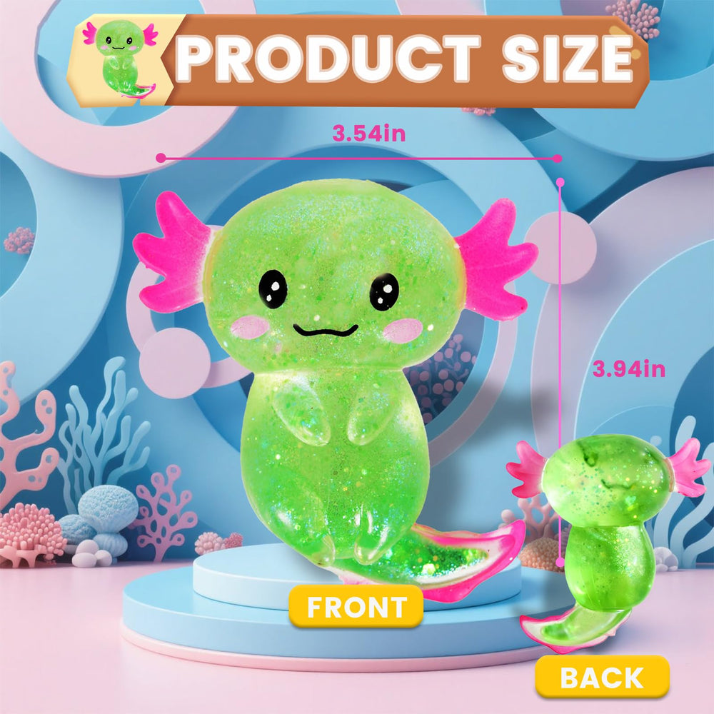 Puffwize Axolotl squishy pocket-size companion for travel and quick breaks.