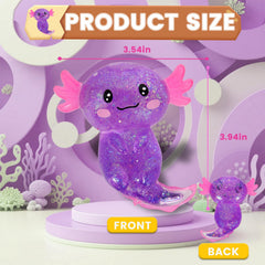 Puffwize Axolotl Squishy stress relief Purple ready for breaks