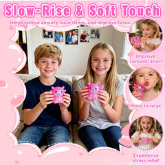 Puffwize Axolotl Squishy Toy in backpack for portable school or travel comfort.