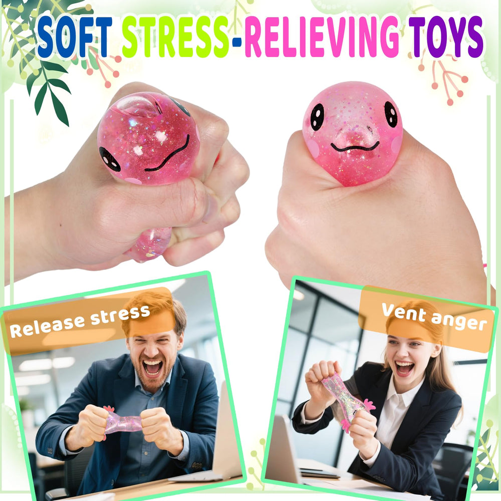 Puffwize Axolotl squishy toy soft texture aids focus and calm