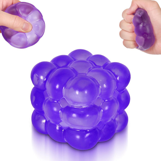 Puffwize Ice Cube Squishy Toy in purple offering soft, portable stress relief for everyday use.