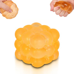 Puffwize Ice Cube Squishy Toy yellow hand-held focus tool for study