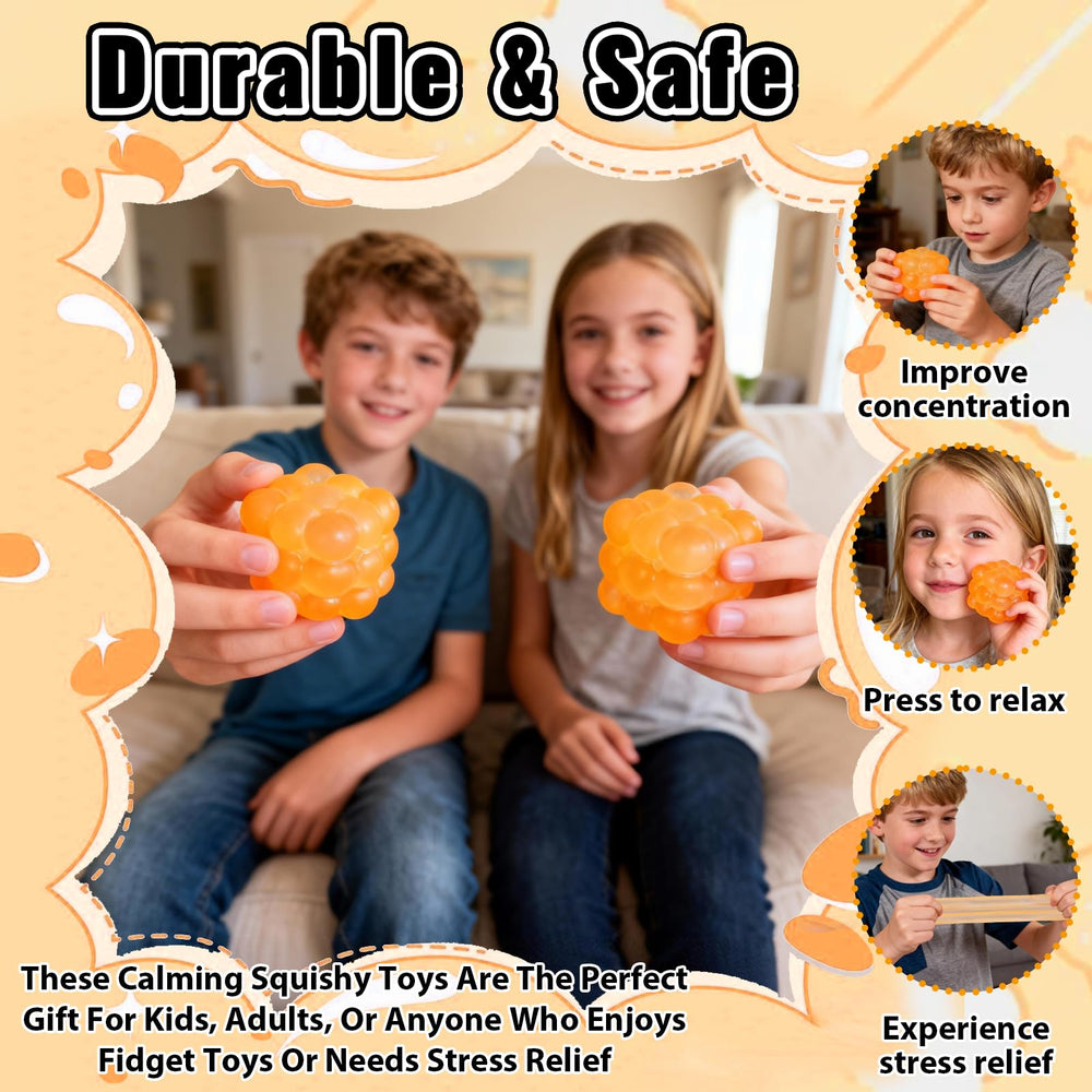 Puffwize Ice Cube Squishy Toy yellow soft texture for gentle squish