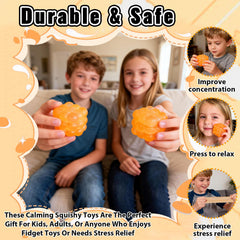Puffwize Ice Cube Squishy Toy yellow soft texture for gentle squish