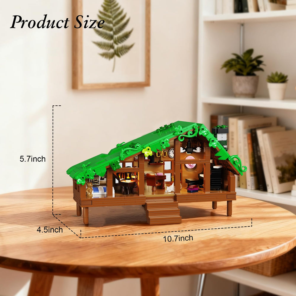 PUIOSYMG Folk Cabin detailed bricks ensure sturdy display.