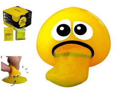 Puking Ball stress ball in hand for tactile relief and focus.