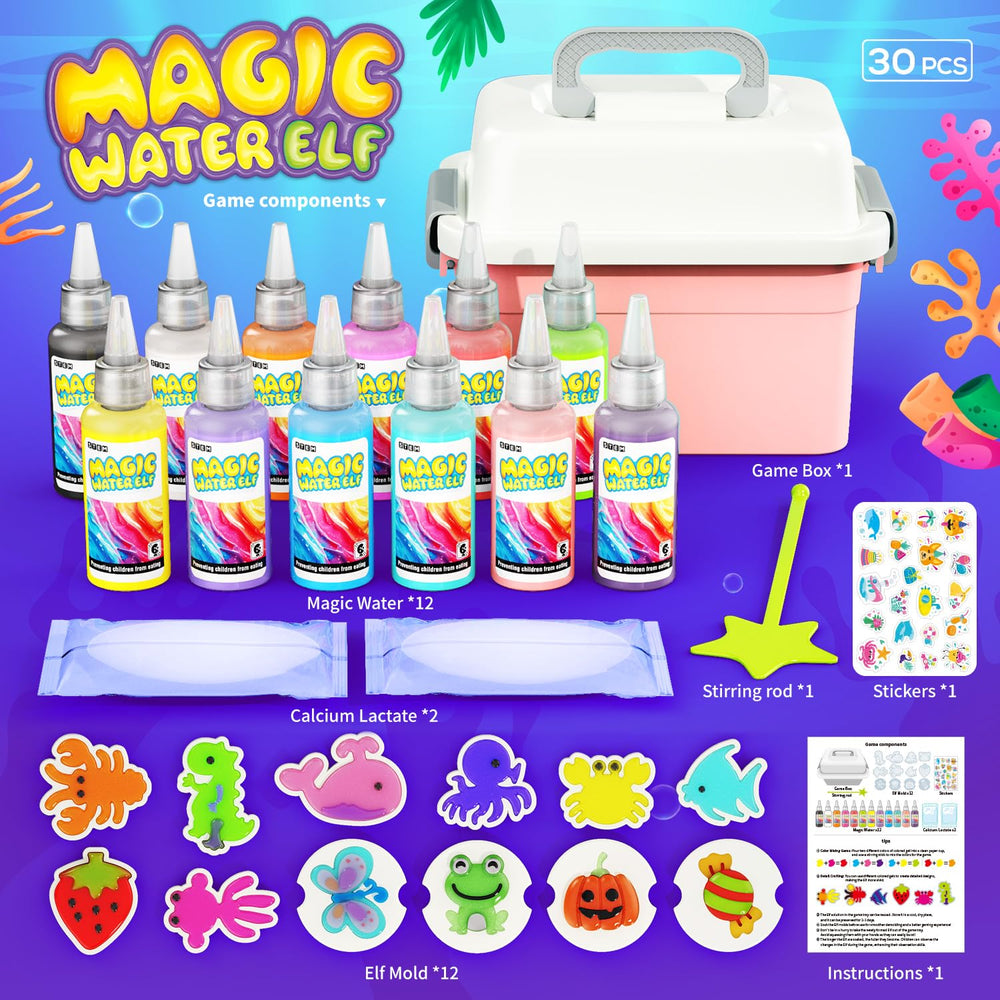 Stirring rod and net simplify mixing and shaping for little hands.