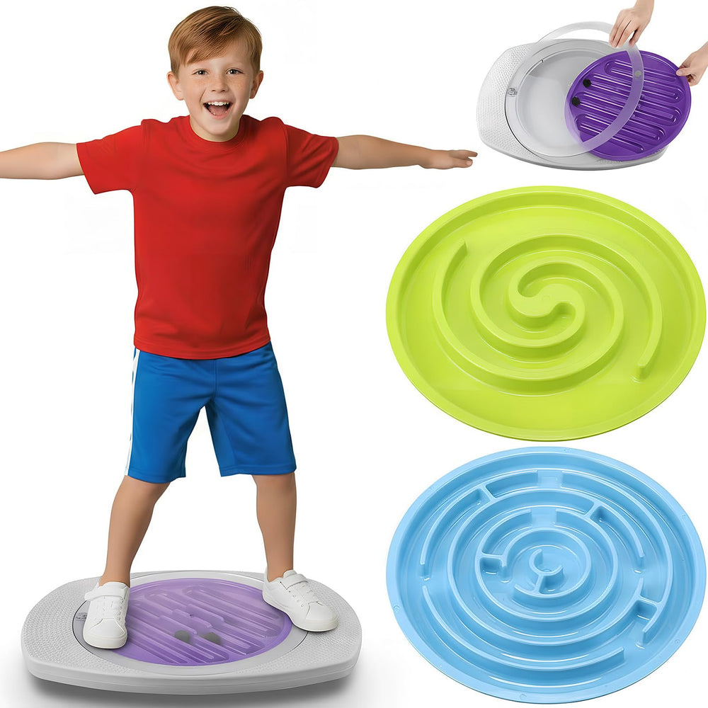 PullCrease Balance Board 20-inch maze design enhances balance and core stability during play