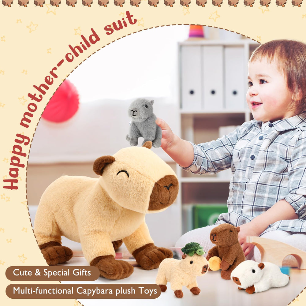PullCrease capybara easy-care plush, quick fluff after unboxing