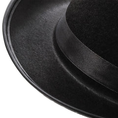 Pumtus unisex black felt top hat perfect for Halloween, weddings, and charity events.