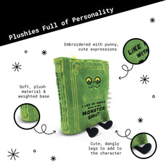 Punchkins plush featuring a relatable spine design for playful literary charm.