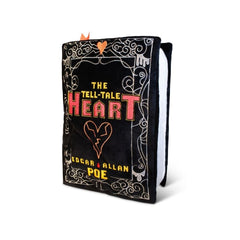 Punchkins Tell-Tale Heart plush front view with gothic embroidery for collectors
