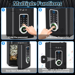 Pupidiu coin compartment highlights large capacity for coins and notes.