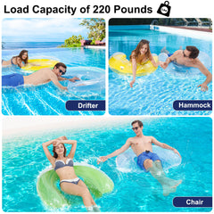PuppyuWill yellow pool float chair for sunlit lounging.