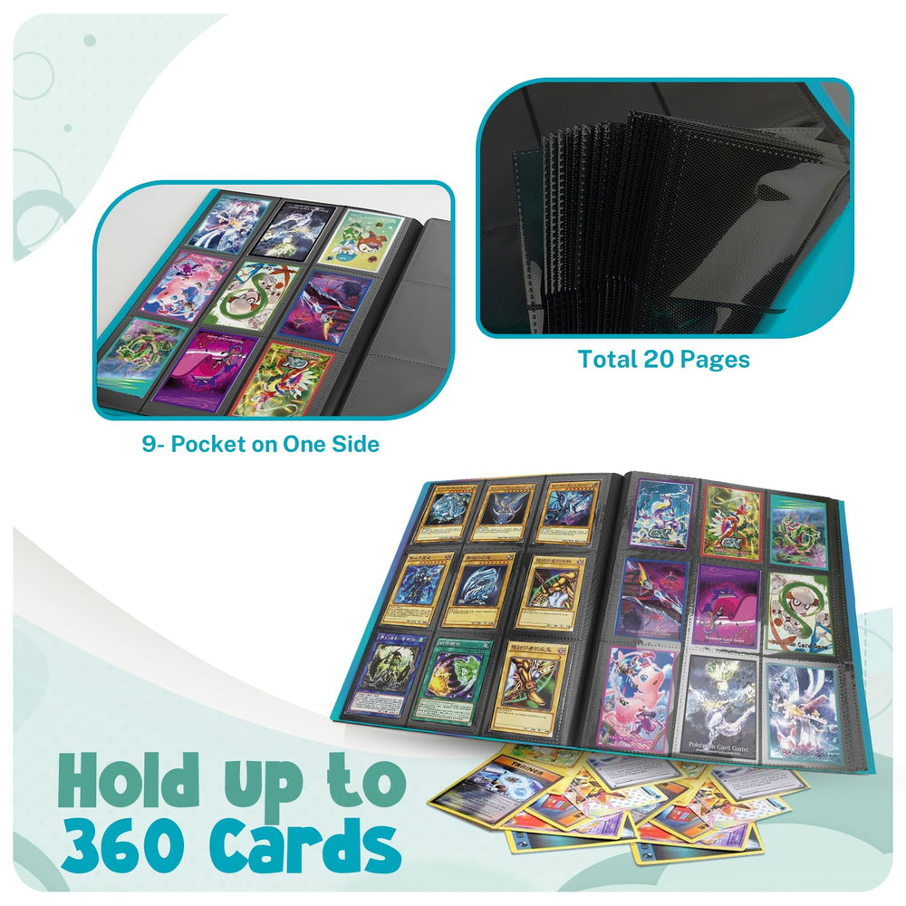 PUPTILY card binder clear sleeves provide crystal-clear visibility and protection.
