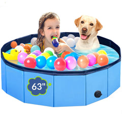 PUPTILY dog pool foldable setup for portable backyard cooling