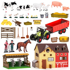 Pupu Pig includes 18 realistic farm animals for diverse role-play scenarios