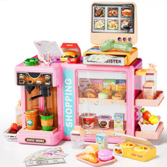 Pupu Pig cash register in action, child-friendly pretend play and math practice.