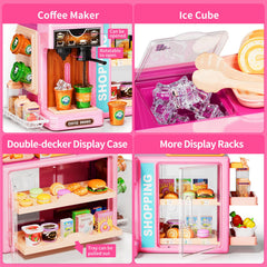 Pupu Pig ice cube bin enhances authentic grocery scene details.