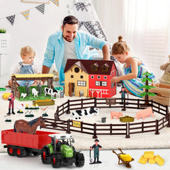 Pupu Pig tree and hay bales enhance ambient farm scenery for play