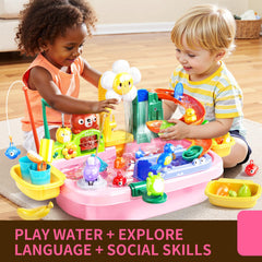Pupu Pig water table includes removable legs for versatile indoor or outdoor use