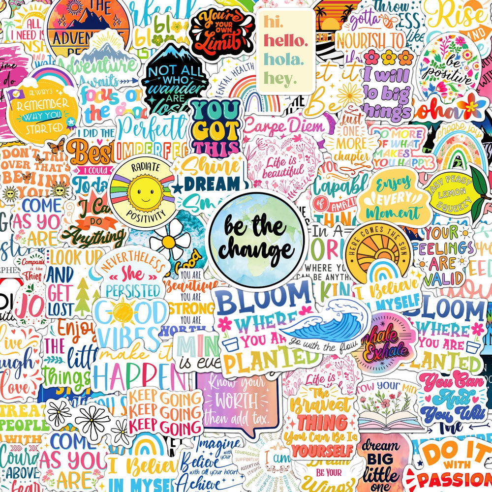 Puraesla affirmation stickers holographic quotes shine on surfaces, perfect for journals and motivation.