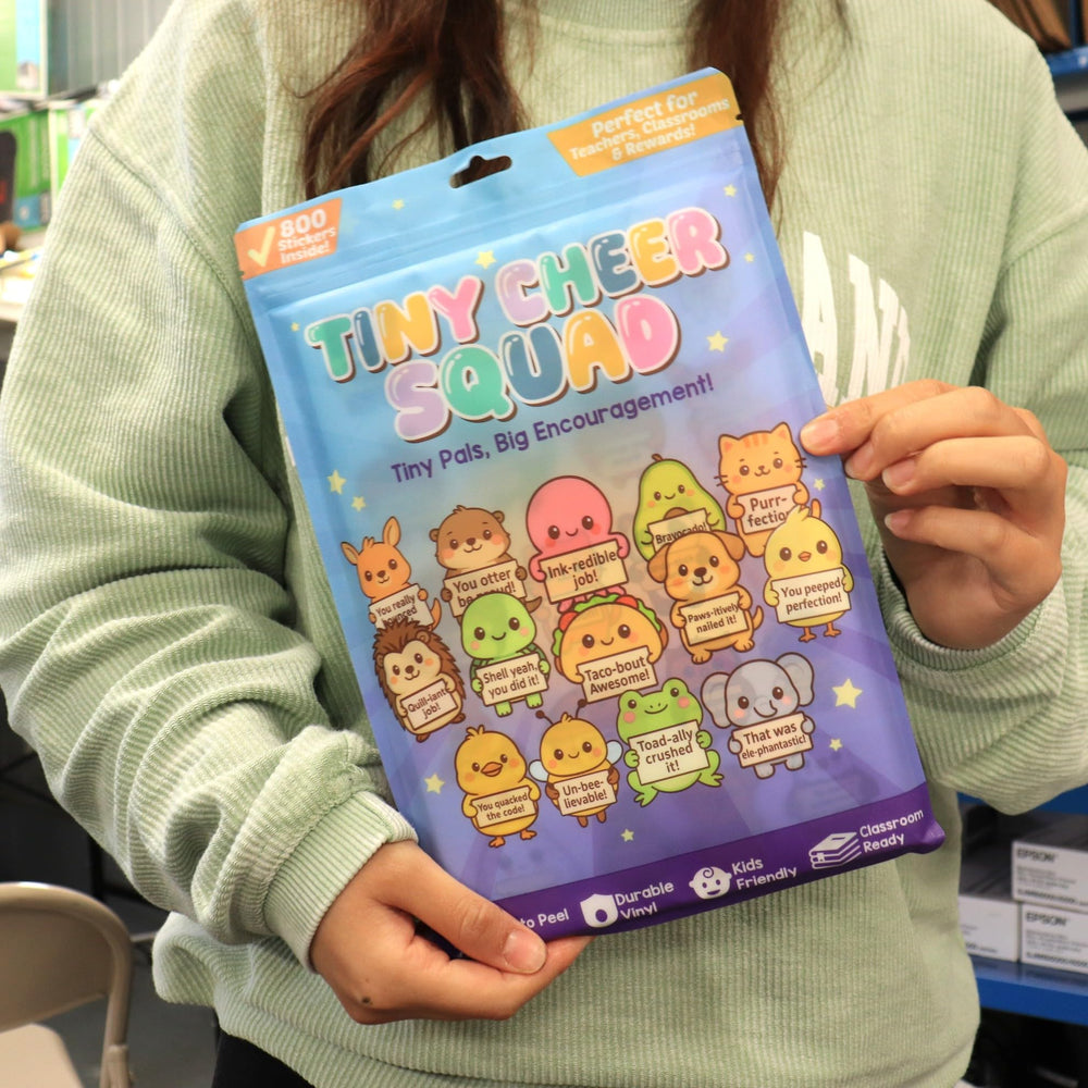 Puraesla stickers used as birthday and prize gifts in a classroom
