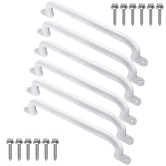Purife 17-inch white metal playground handles provide a secure grip for outdoor play.