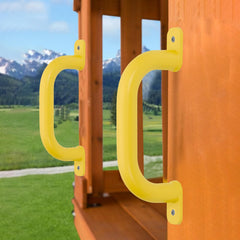 Purife matte yellow finish on handle for visibility and weather resistance