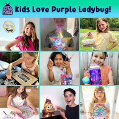 Purple Ladybug EraserKit gift-ready kit for birthdays and holidays