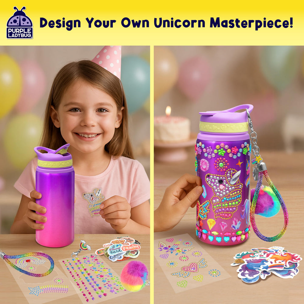 Purple Ladybug leakproof lid designed for small hands.