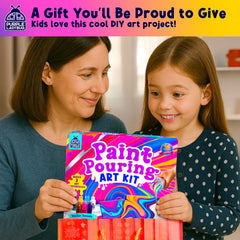 PURPLE LADYBUG paint pouring kit tools support mess-free creativity