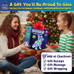 Purple Ladybug Prismic puzzle pieces forming a playful STEM craft for kids