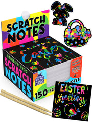 Purple Ladybug rainbow scratch notes with dispenser for classroom crafts.