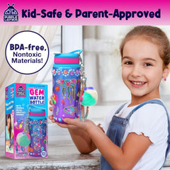 PURPLE LADYBUG sparkly wristlet keeps bottle handy during crafts