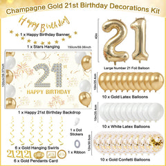 Purtarly gold and white balloons add timeless glow to parties