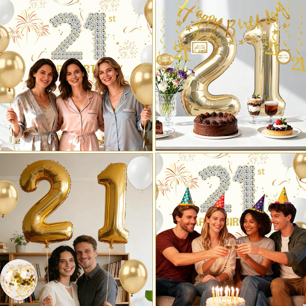 Purtarly gold confetti balloons enhance party photos with cheer
