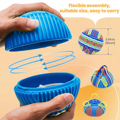 PushGoGo Sensory Ball color-strings setup enables color matching and imagination